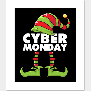 Cyber Monday Elf Squad Funny Shopping Shirt Women Men Posters and Art